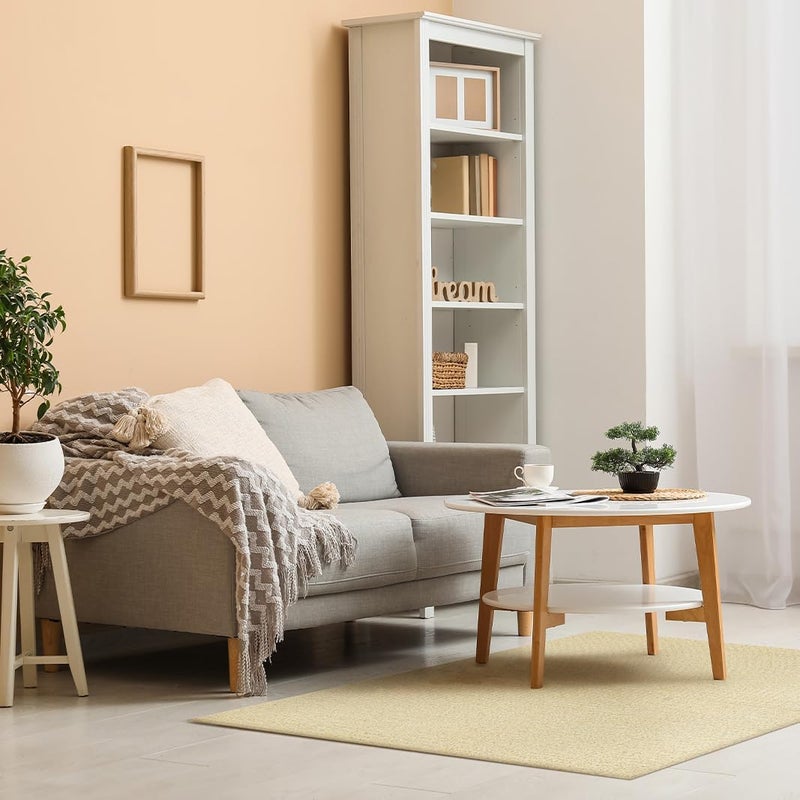 WAPANE Carpet Tiles - Peel & Stick, 24' x 24' Squares, Soft Padded, Self-Adhesive, 10PC Tiles/Box, 40Sq Ft, Khaki - Image 3